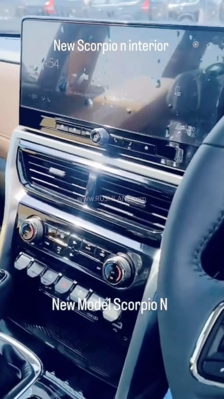 2026 Mahindra Scorpio N facelift interior with new digital display and infotainment screen