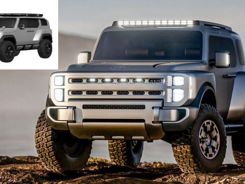 Hyundai Boulder SUV India patent design showing body-on-frame off-road 4x4 concept
