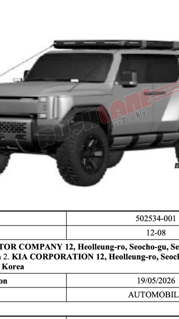 Hyundai Boulder SUV India patent design showing body-on-frame off-road 4x4 concept