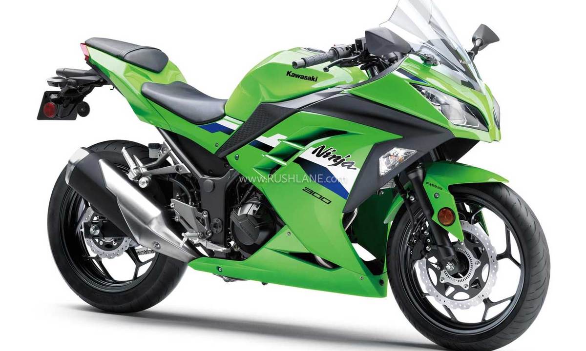 2027 Kawasaki Ninja 300 launch side profile with refreshed graphics and new tyres