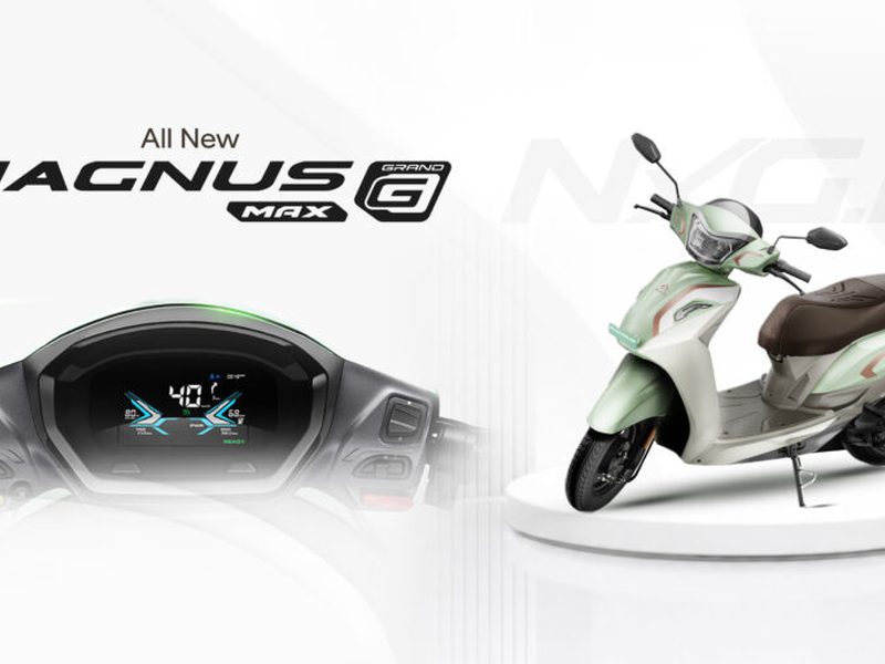 Ampere Magnus G Max electric scooter with hill-hold assist and navigation features at ₹1.10 lakh
