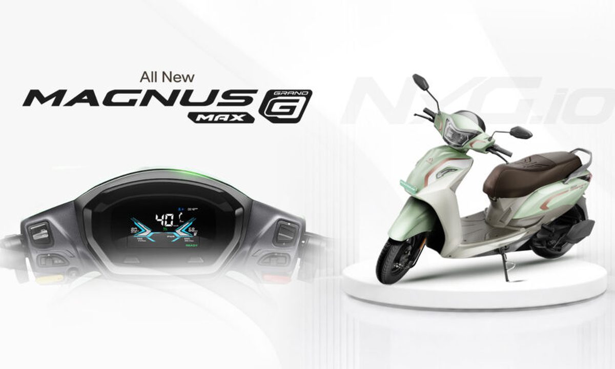 Ampere Magnus G Max electric scooter with hill-hold assist and navigation features at ₹1.10 lakh