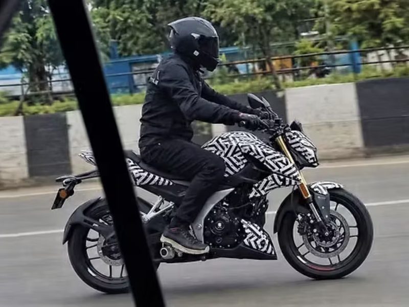 Bajaj Pulsar N160 launch spy shot showing updated styling and new design elements