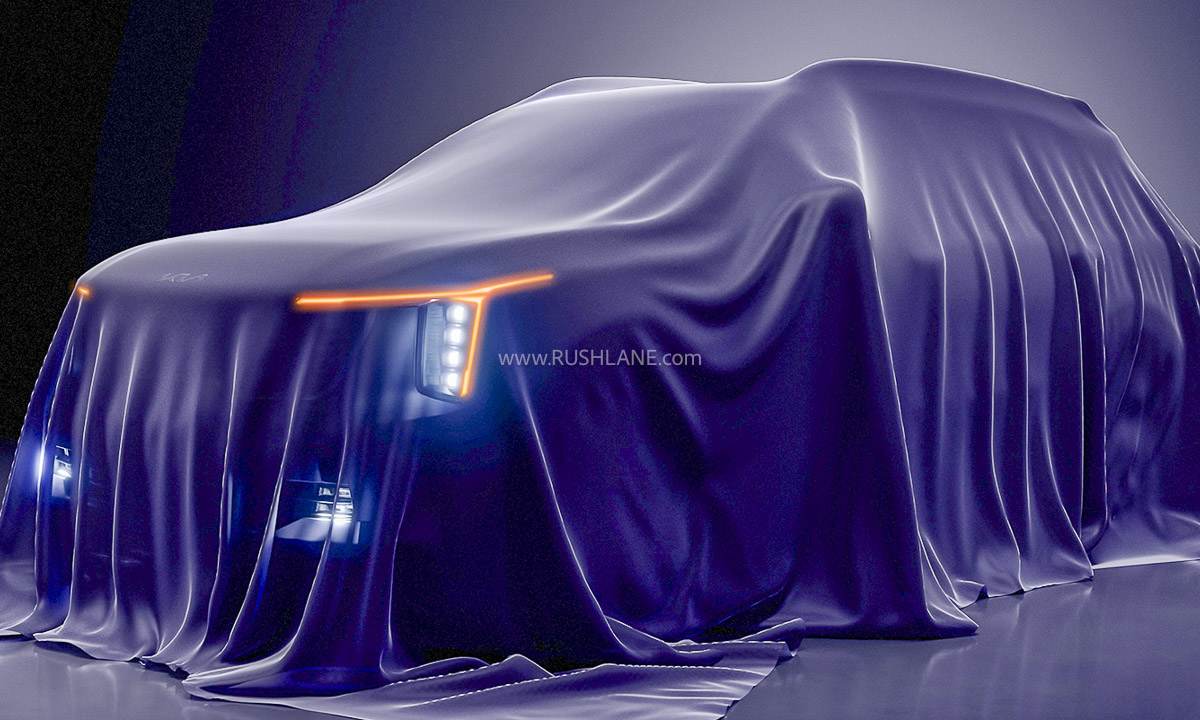 Kia Sorento Hybrid India teaser image showing the premium three-row SUV