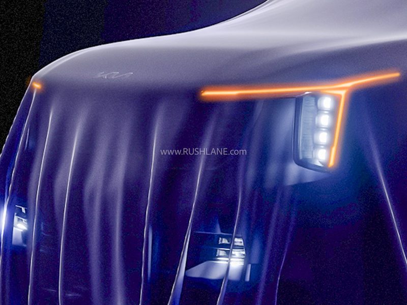 Kia Sorento Hybrid India teaser image showing the premium three-row SUV