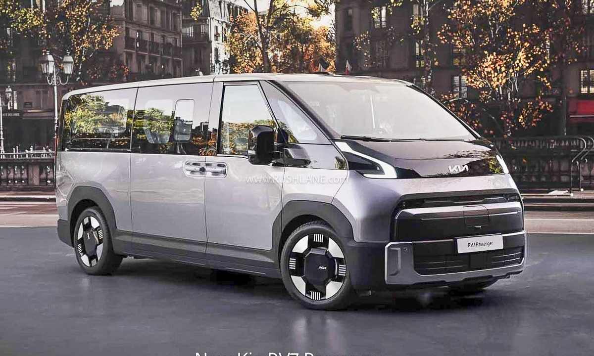 Kia PV7 electric van with 9-seater layout and 96.2kWh battery pack revealed at IAA Transportation 2026