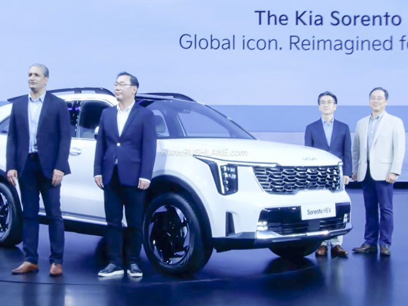 Kia Sorento launch India flagship 7-seater SUV diesel hybrid AWD