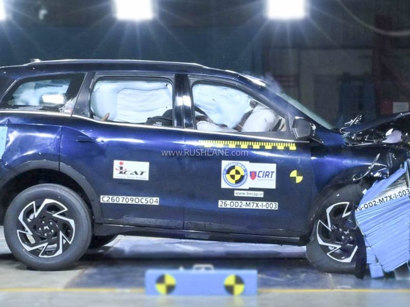 Mahindra XUV 7XO Bharat NCAP 5-star crash test safety rating three-row SUV