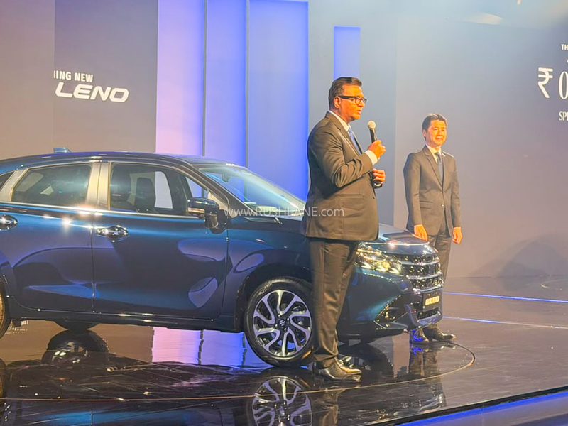 Maruti Baleno facelift front three-quarter view with Level 2 ADAS badge