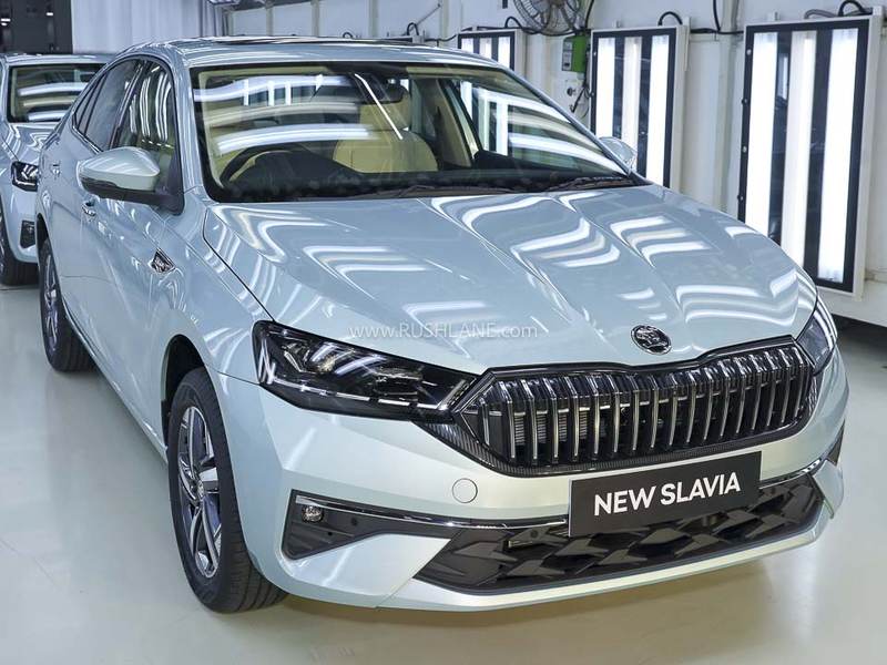 Skoda Slavia facelift production line at Pune manufacturing facility