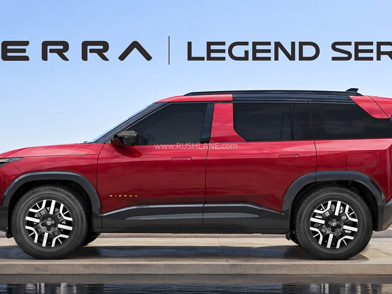 Tata Sierra Legend Series three-row SUV with leatherette interior and panoramic sunroof