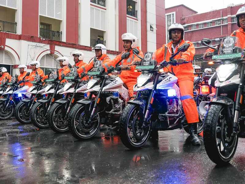 Ultraviolette electric bikes Kolkata Police: Ultraviolette electric bikes X-47 Skyforce Kolkata Police patrol motorcycle fleet deployment