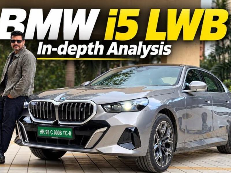 BMW i5 LWB electric sedan launched India ₹79.60 lakh luxury EV