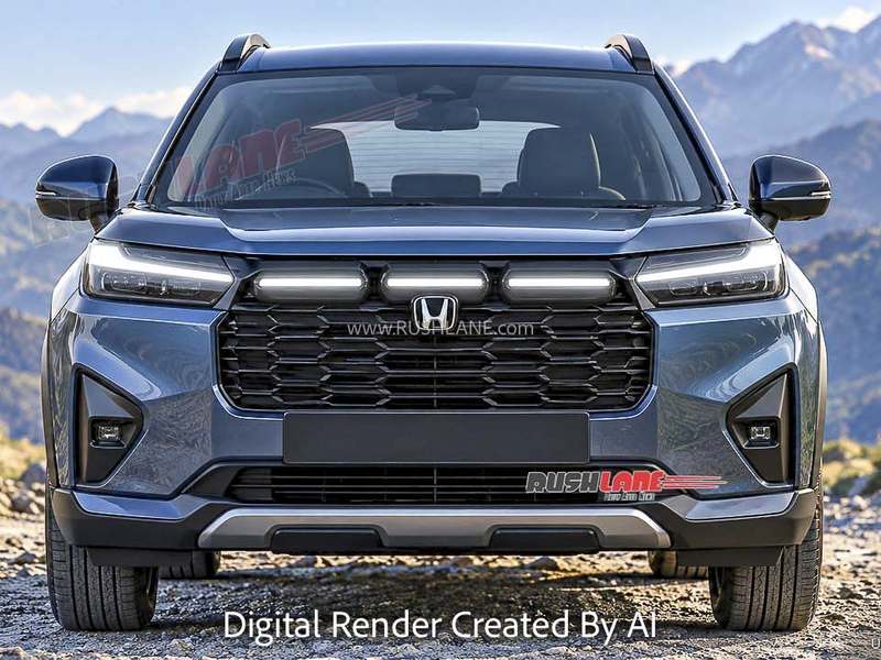 Honda Elevate facelift front teased with new segmented LED light signature for India launch